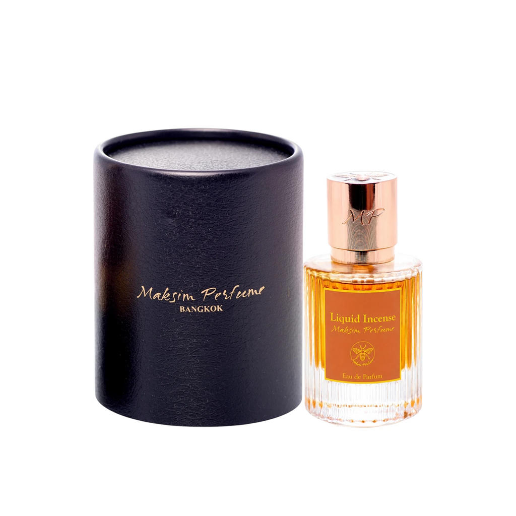 Maksim Liquid Incense bottle with the Maksim Perfume presentation box