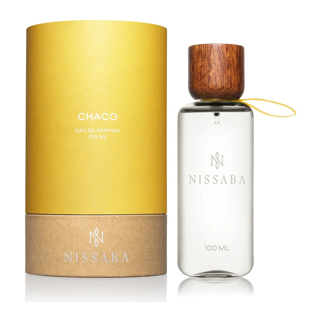 Nissaba Chaco eau de parfum bottle and carton