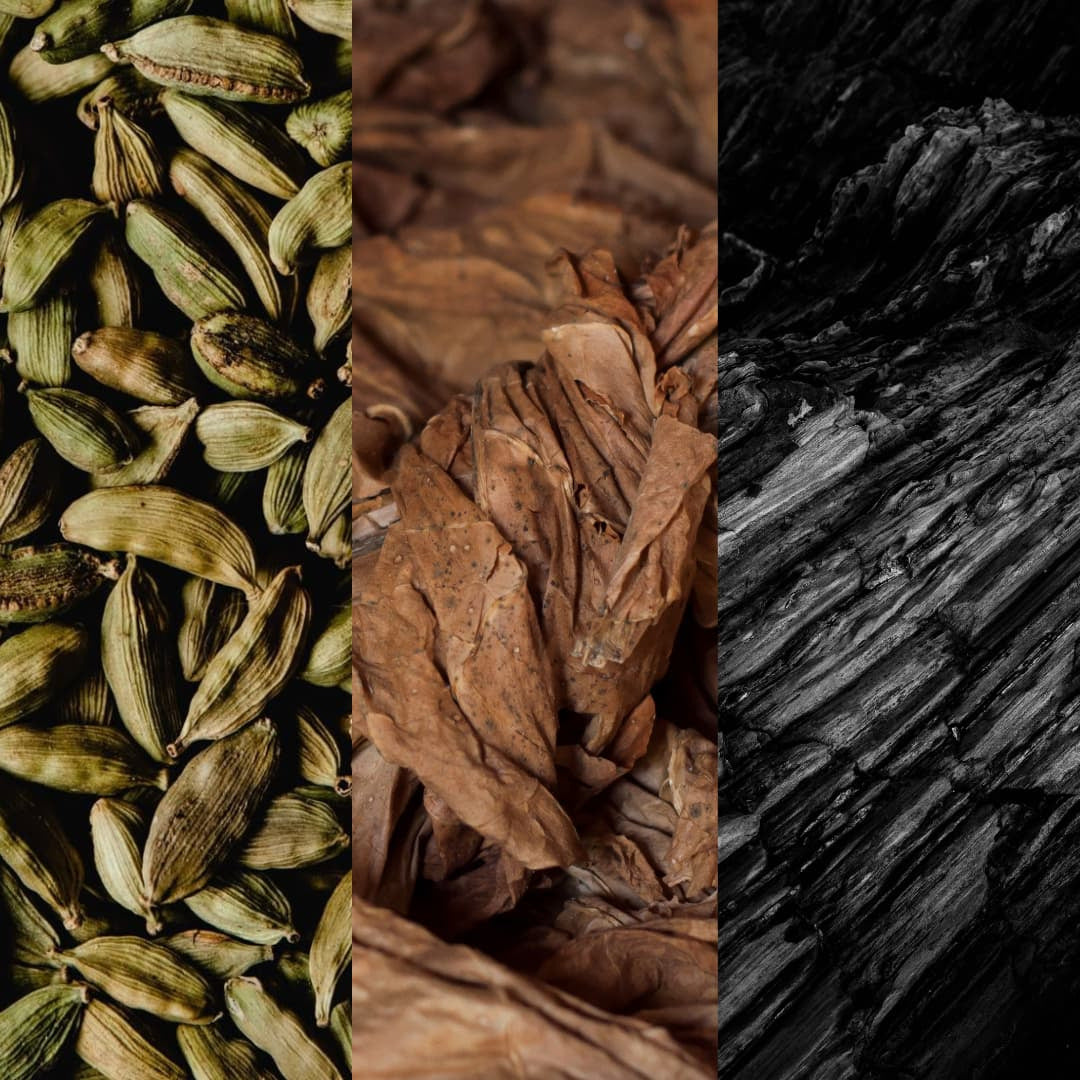 Rania J. T. Habanero raw materials, cardamom, tobacco leaf and charcoal